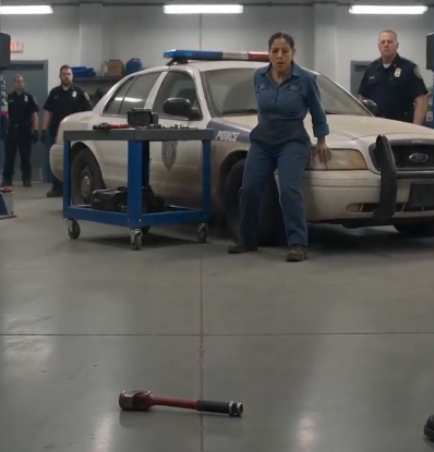 # **A Sergeant Shoved a Mechanic Into a Patrol Car… Then the Captain Picked Up One Red Wrench That Changed Everything**