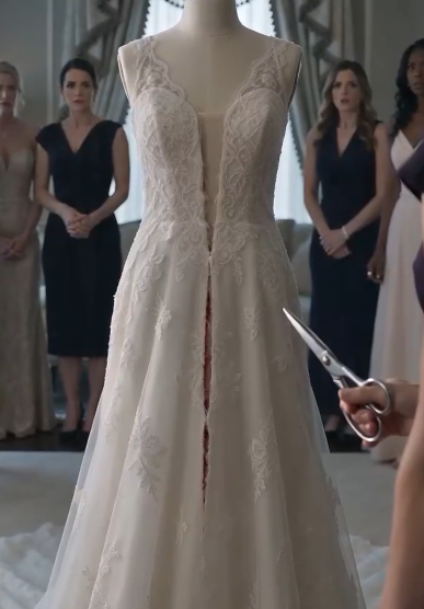 # **My Stepmother Cut My Wedding Dress to Pieces… Then Told Me to Smile for the Guests. She Never Expected My Father to Walk In Holding the One Envelope That Could Destroy Her Forever.**