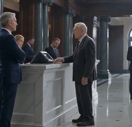 # **The Bank President Mocked a Humiliated Veteran… Then the Payment Terminal Revealed the Truth That Turned the Entire Branch Silent**