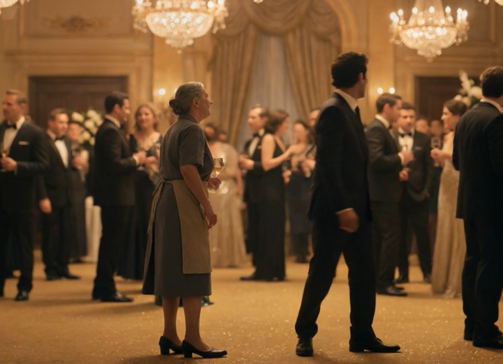 # **A Billionaire Froze During His Own Charity Gala After Hearing an Elderly Janitor Hum a Forgotten Lullaby**