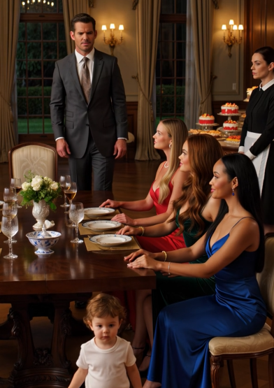 The chandelier light shimmered over polished marble as laughter and soft music filled the mansion.