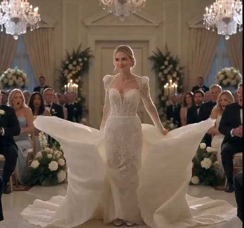 The sound of tearing fabric echoed through the ballroom.
