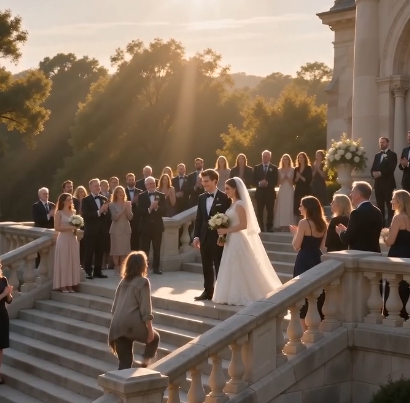 A Ragged Woman Stopped a Wedding… Then One Phone Message Changed Everything