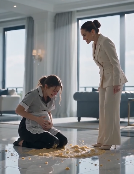 A Pregnant Maid Was Covered in Food… Then the Man She Loved Walked In