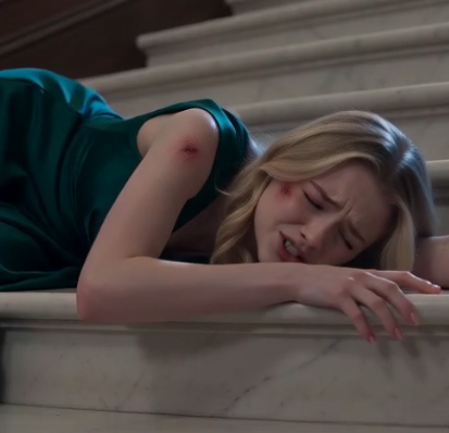 MY HUSBAND’S SISTER PUSHED ME DOWN THE MARBLE STAIRS — THEN SHE SAW ME SMILE