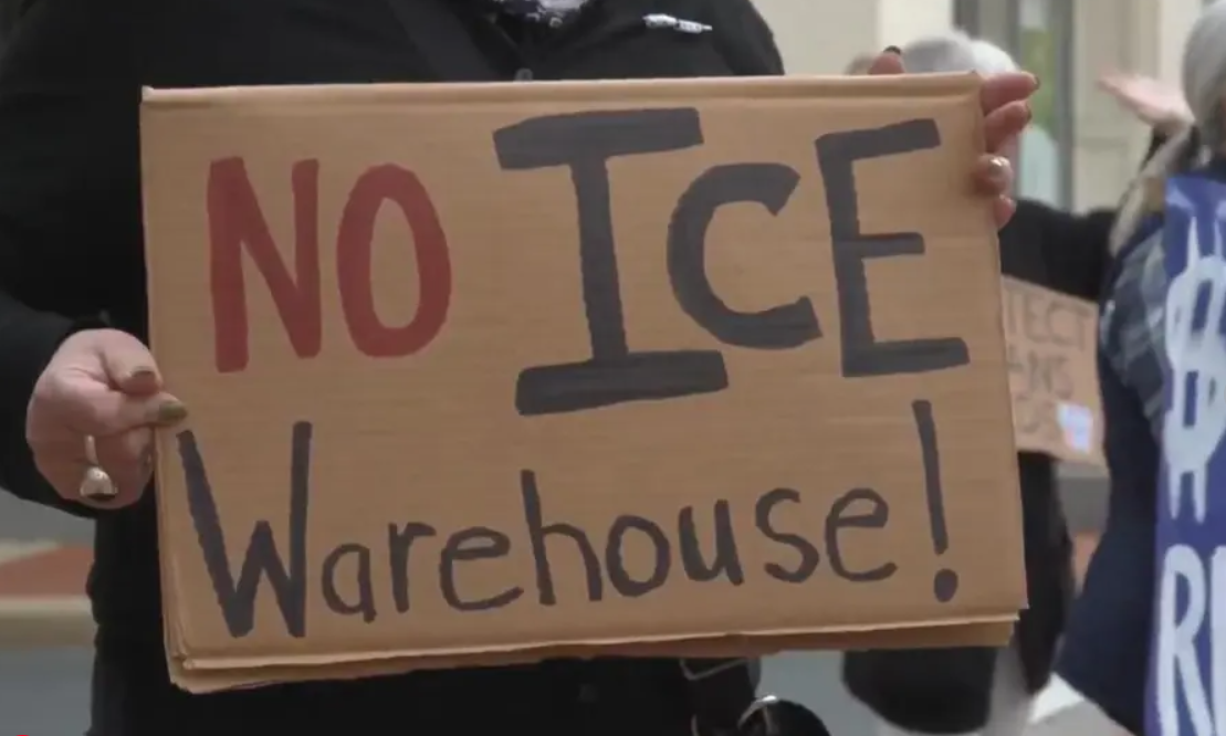 Protesters rally against planned Maryland immigration detention facility that’s now paused