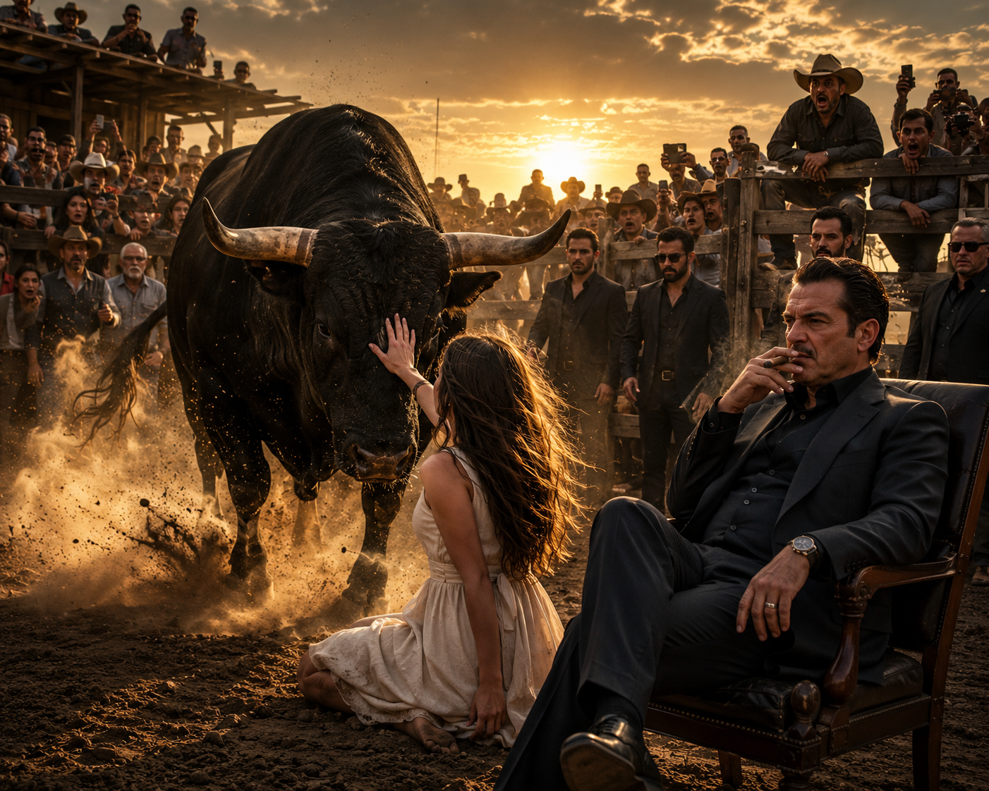 🔥 "The Mafia Boss Threw Her Into a Cage With a Killer Bull... But One Whisper Made the Beast Kneel—and Exposed a 20-Year Secret!"