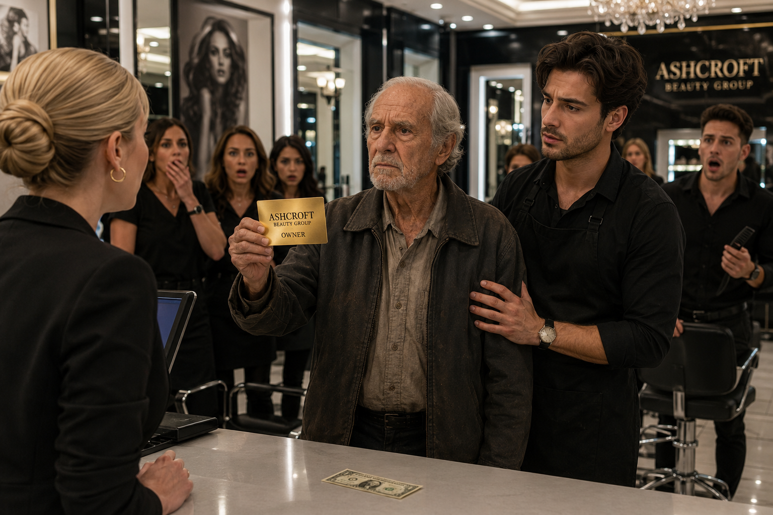 THE OLD MAN THEY THREW OUT OF THE SALON... OWNED THE ENTIRE CHAIN!