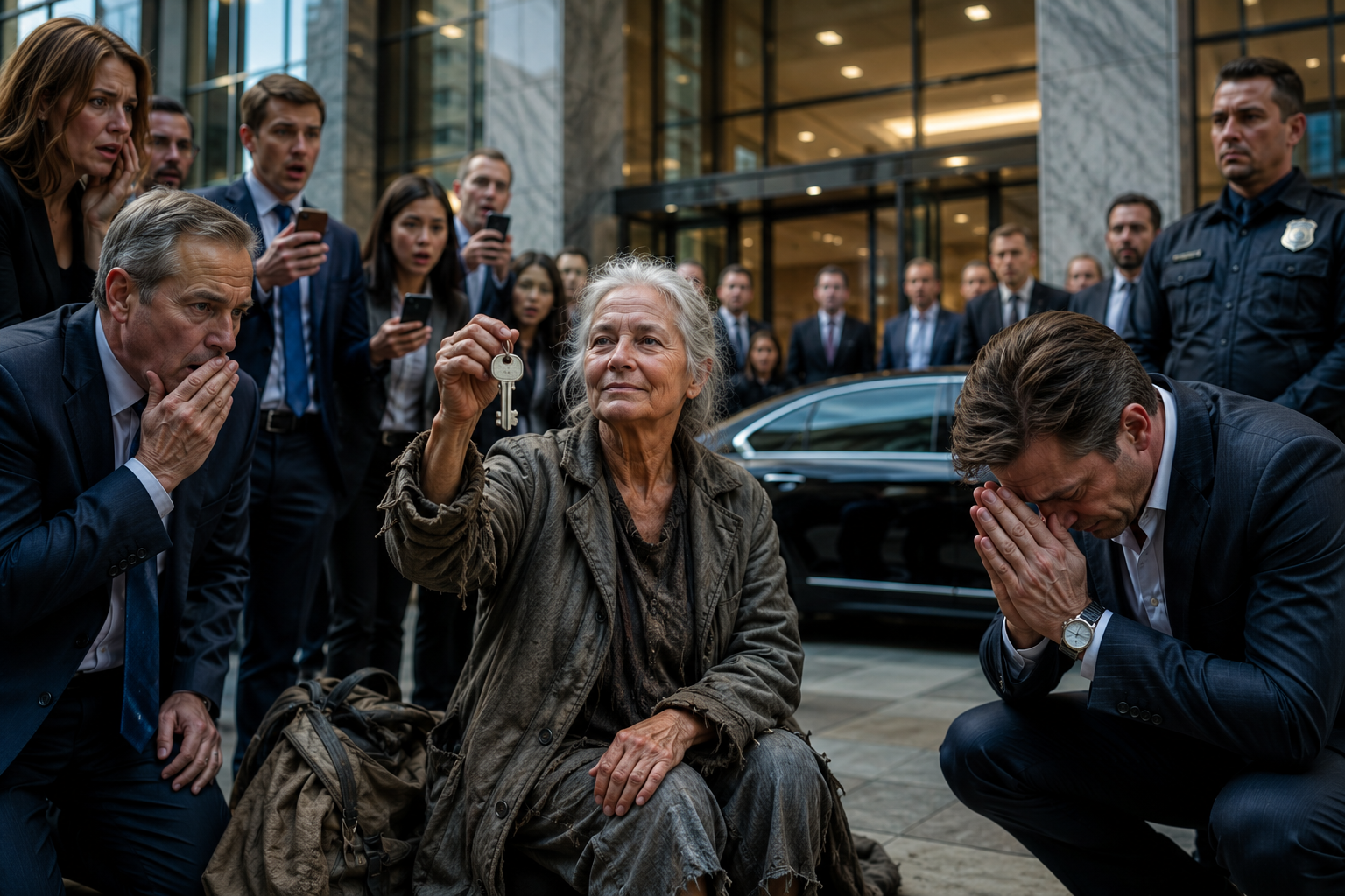 🔥 SHE WAS LAUGHED OUT OF THE LOBBY AS A HOMELESS WOMAN... UNTIL SHE REVEALED SHE OWNED THE ENTIRE BUILDING! THEY BEGGED FOR MERCY TOO LATE... 😱