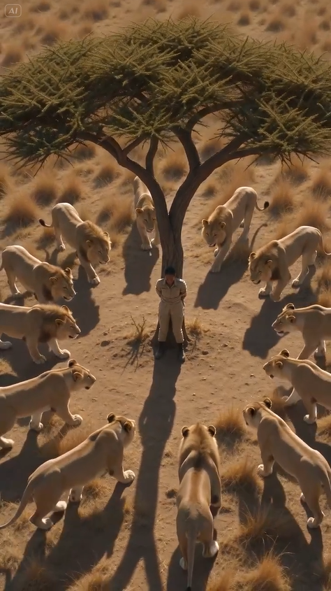 Poachers Tied a Young Ranger to a Tree as Lion Bait... But When the Alpha Lion Walked Up to Her, Every Hunter Began Running in Terror. What Happened Next Left the Entire Reserve Speechless... 😱🦁
