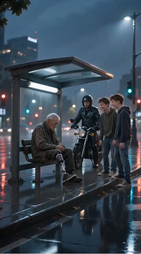 Three Young Thugs Mocked an Old Veteran's Prosthetic Leg... One Minute Later, the Entire Street Fell Silent When They Learned Who He Really Was 😳🇺🇸