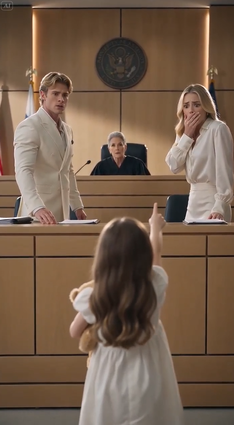 "She Walked Into Divorce Court Ready to Lose Everything—Then a Little Girl Whispered One Sentence That Destroyed Her Husband's Entire Life"
