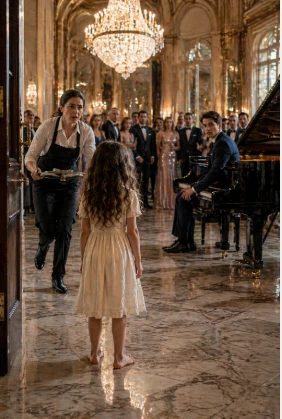 “She was just a 7-year-old kitchen worker’s daughter... until she touched the keys and made a billionaire weep.”