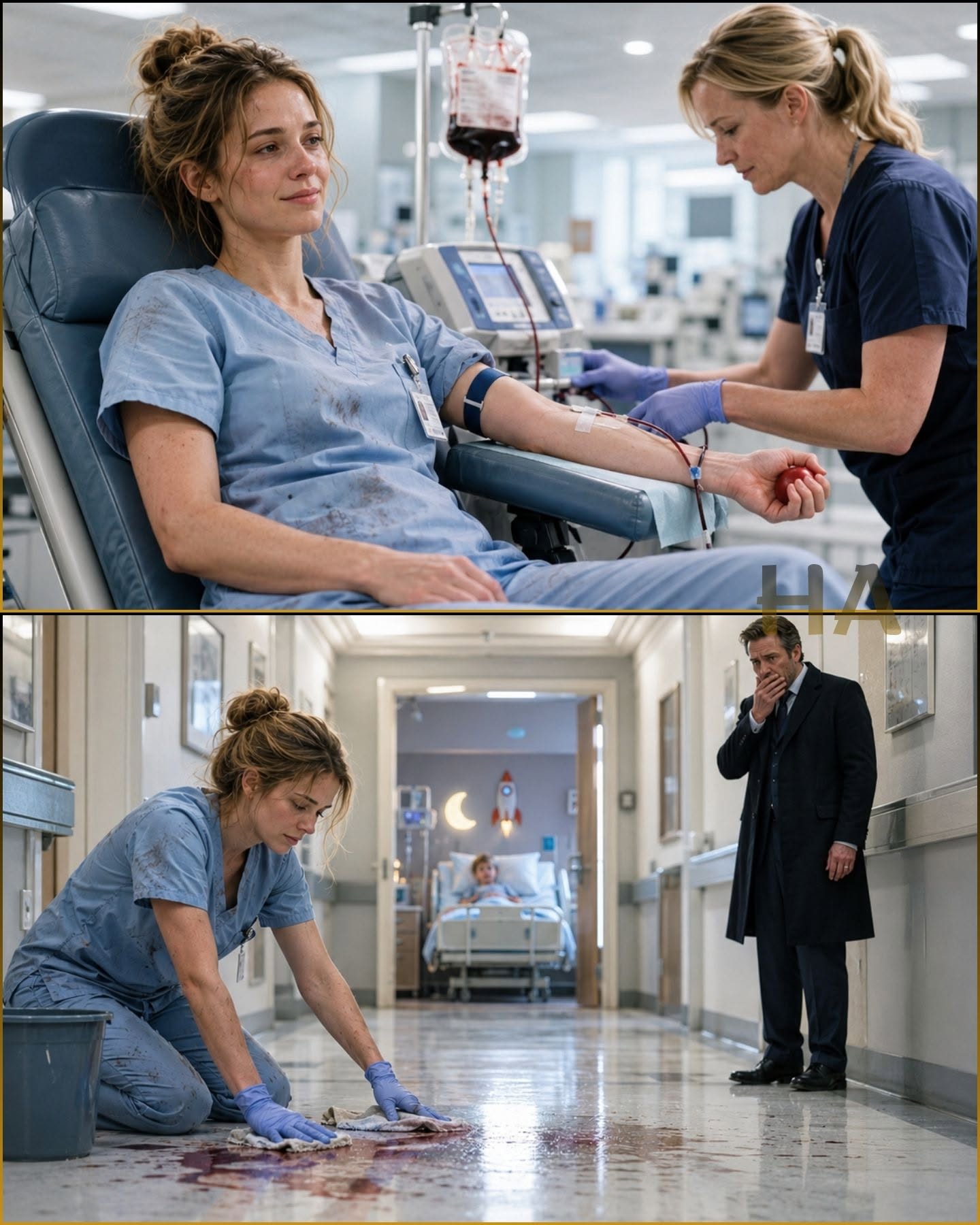 Caleb Whitmore did not look like a man who belonged in a hospital conference room; he looked like a predator who had paused just long enough to inspect his prey. His dark eyes locked onto Maya the moment she stepped over the threshold, dissecting her worn scrubs, her raw knuckles, and the shadows carved beneath her eyes.