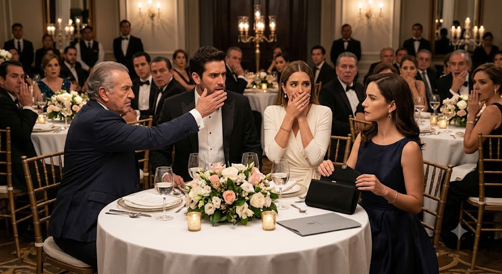 My Husband Walked Into the Gala Holding His Mistress’s Hand… He Told Me to Stay Quiet, But When I Opened My Purse in Front of 200 Guests, His Father Slapped Him