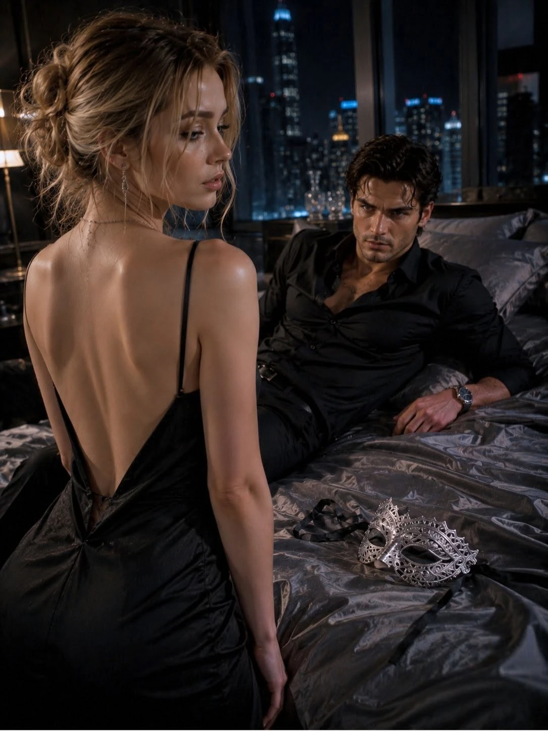 The early morning air felt like cold water slapped against my face as I stepped out onto 5th Avenue. My thrift-store silver dress swished against my ankles, a noisy, glaring sign of a fantasy that was already evaporating into the dawn mist.