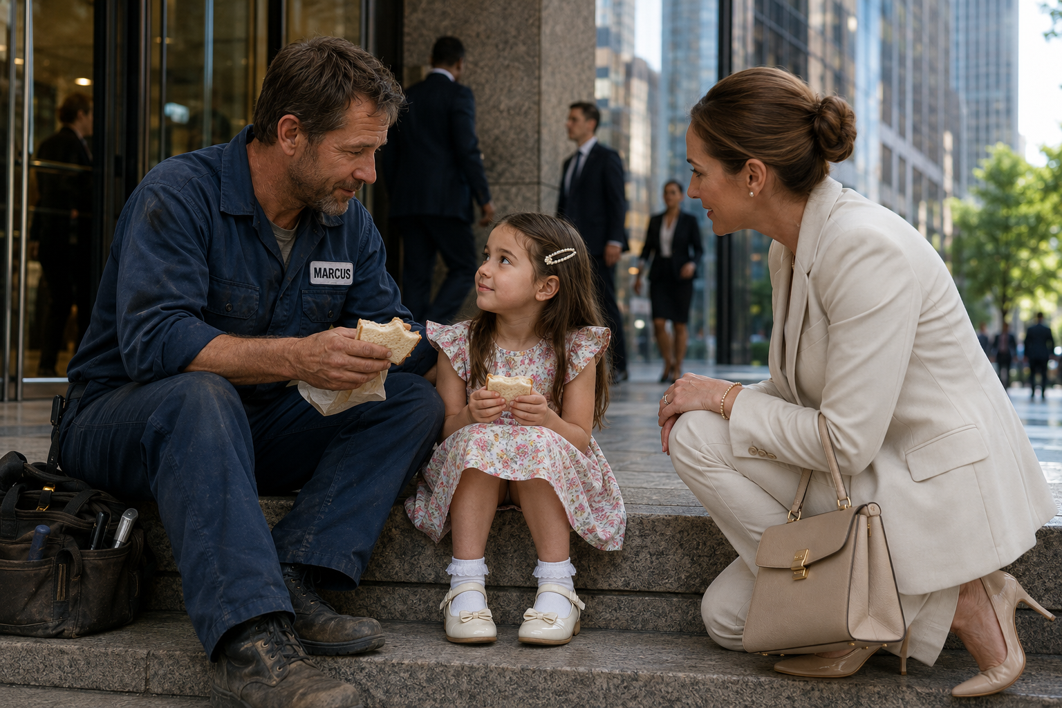 "I’m Hungry..." The Janitor Gave Away His Only Sandwich to a Little Girl—Minutes Later, Her Billionaire Mother Ordered Security to Find Him