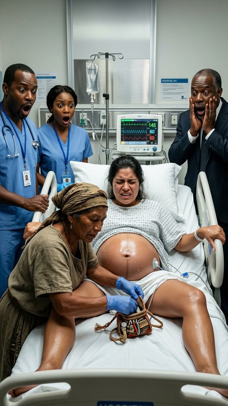 12 ELITE DOCTORS GAVE UP ON A BILLIONAIRE'S WIFE DURING CHILDBIRTH... UNTIL A HOSPITAL JANITOR WHISPERED FIVE WORDS THAT STOPPED THE ENTIRE DELIVERY ROOM