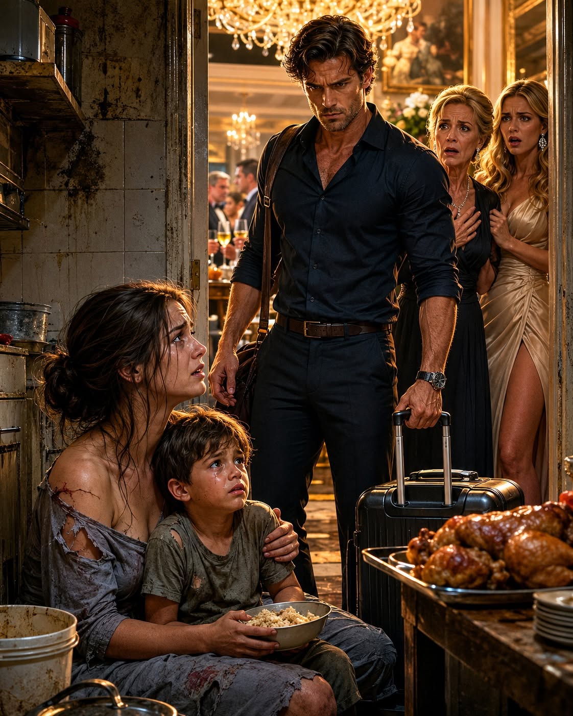 I CAME HOME FROM SAUDI ARABIA WITHOUT TELLING ANYONE AFTER 5 YEARS OF BACKBREAKING WORK—AND FOUND MY WIFE AND SON STARVING BEHIND THE MANSION I PAID FOR WHILE MY MOTHER AND SISTER PARTIED INSIDE