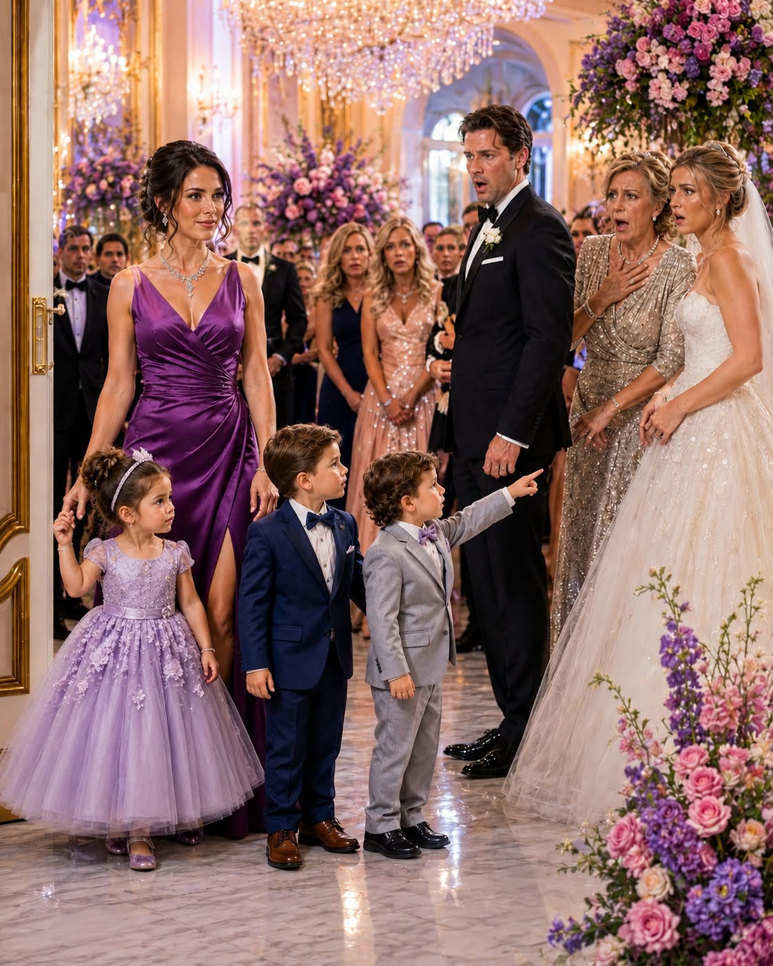 The heavy crystal chandeliers overhead seemed to dim, casting a cold, sharp light over the sea of high-society guests. For three years, Ryan Montgomery had lived in a fabricated paradise. He had divorced the woman he deemed "broken," married Vanessa Carter in a multi-million-dollar ceremony designed to cement his status at the absolute pinnacle of Los Angeles elite, and successfully convinced himself that Mariana was a distant, regrettable chapter of his past.