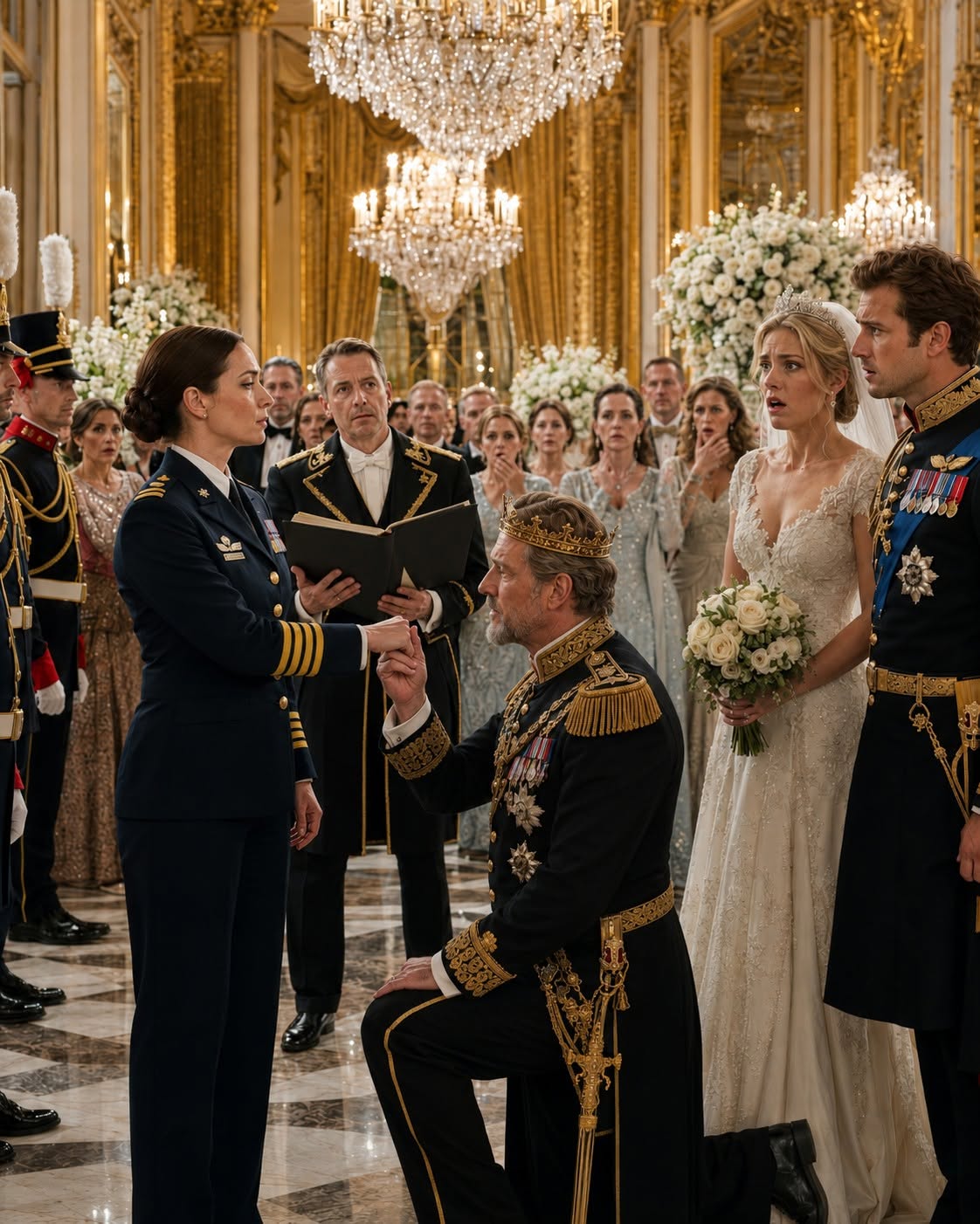 The heavy oak doors of the grand ballroom seemed to close in on Rachel all at once. The sparkling chandeliers overhead cast a sharp, unforgiving light on her pale face.