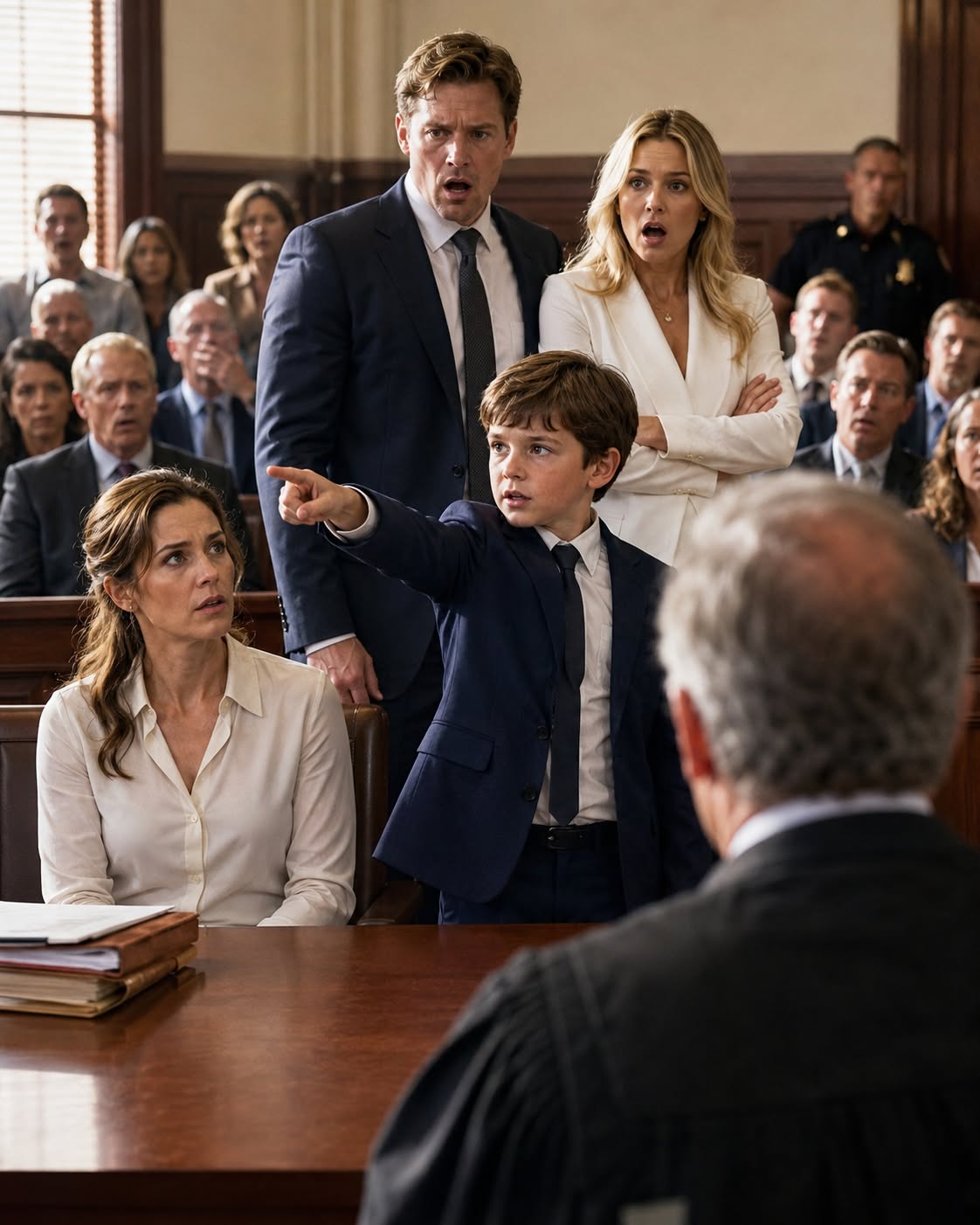 The courtroom fell into a heavy, suffocating silence as the honorable Judge Margaret Vance took her seat. Beside me, Andrew sat with his arms crossed, an arrogant smirk lingering on his lips. Victoria, seated in the gallery’s front row, adjusted her designer pearls and offered me a pitying look.