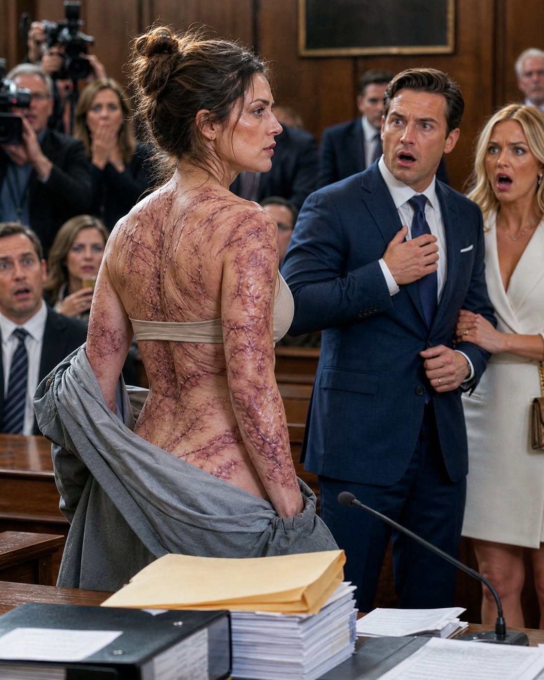 The courtroom air turned frigid as Michael Reed stepped forward, placing a heavy, leather-bound briefcase onto the wooden podium. The lock snapped open, a sharp metallic click echoing in the absolute silence of the room.