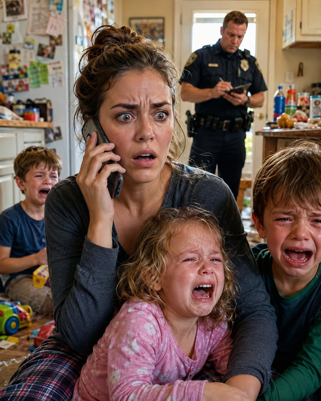 “What did it say, Officer?” My voice cracked, raw and barely audible over the hammering of my own pulse.