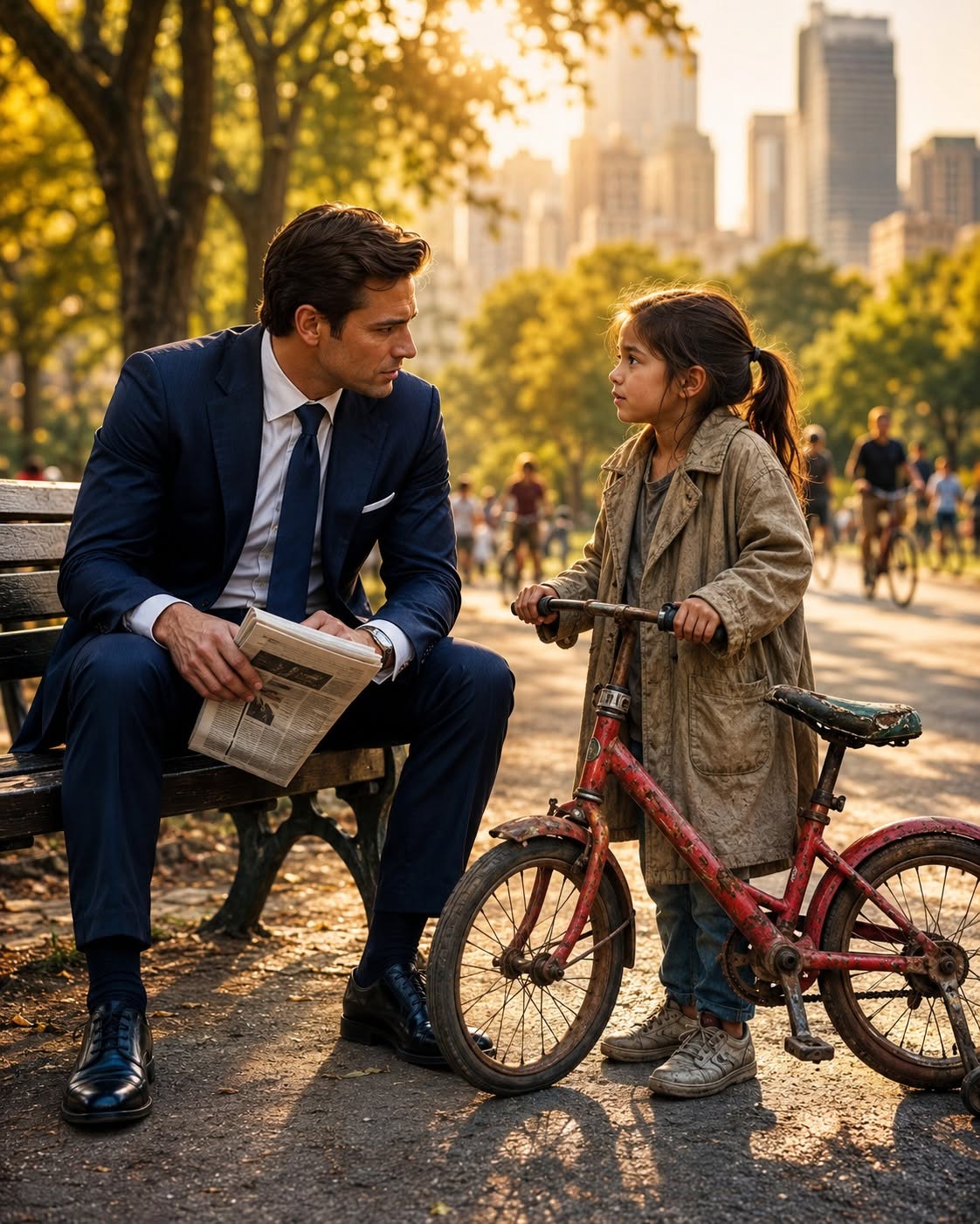 HE THOUGHT SHE WAS A BEGGAR. BUT THE SECRET HIDDEN IN HER RUSTY BIKE DESTROYED HIS ENTIRE EMPIRE!