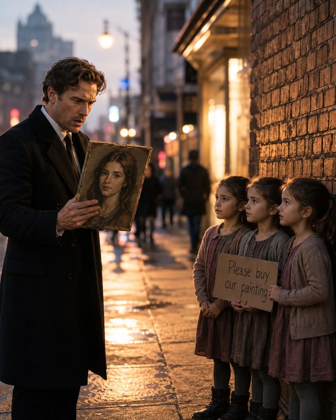 "He thought she was gone forever. But his own face was staring back at him in the eyes of three starving children."