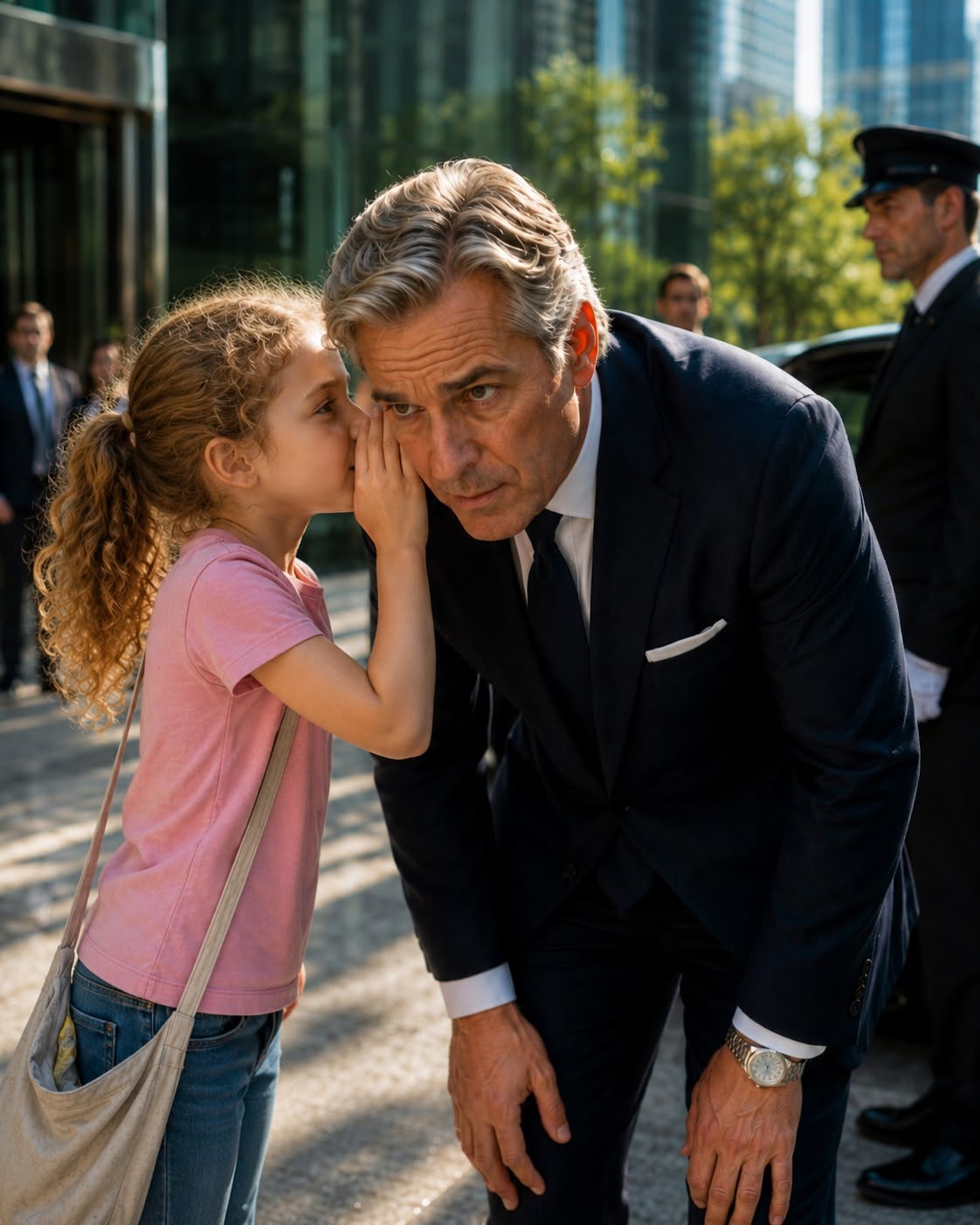 The guard’s grip on Kiara’s arm tightened, his fingers digging into her skin like metal clamps. "Get this street kid out of here," he barked, pulling her backward. "She’s disrupting Mr. Alliance’s schedule."