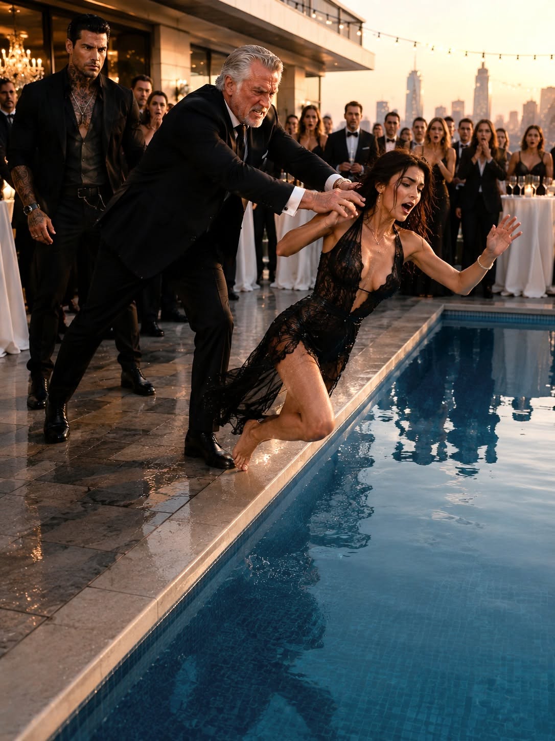 The man in the black suit did not look at the crowd. He did not look at the cameras. He looked only at Amara.