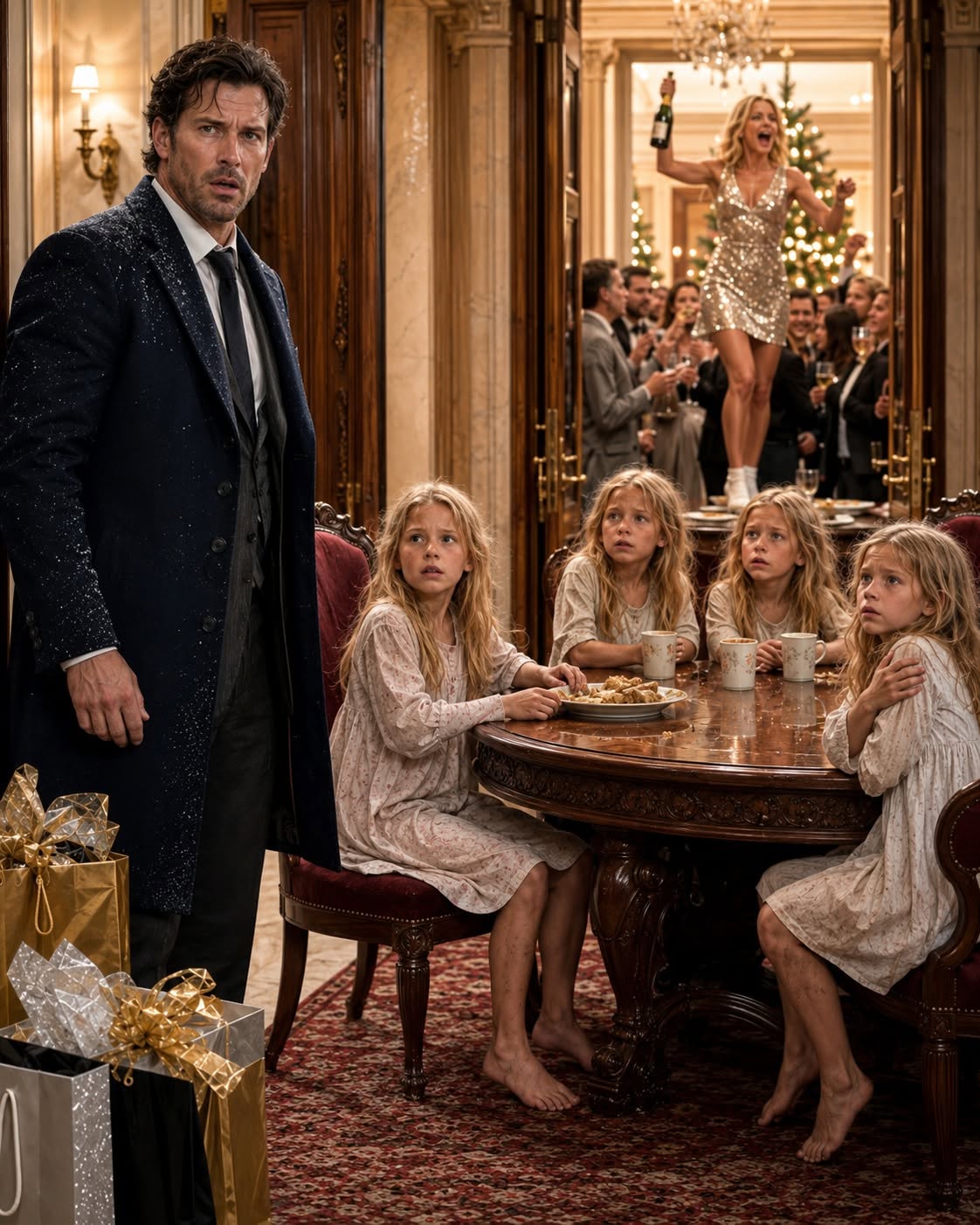 The ballroom froze. The air hung thick with expensive perfume, spilled champagne, and the suffocating stench of a crime about to be exposed. Vanessa’s breath hitched in her throat, her manicured fingers instinctively flying to the diamond necklace encircling her throat.