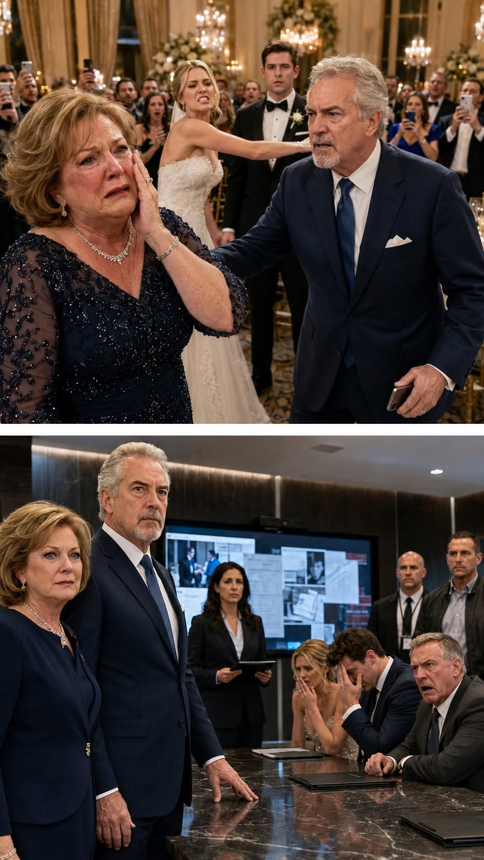 AT MY SON'S WEDDING, MY DAUGHTER-IN-LAW SLAPPED MY WIFE IN FRONT OF 400 GUESTS. "GET OUT OF HERE, OLD WOMAN. NOBODY WANTS YOU HERE." MY SON SAID NOTHING... BUT AFTER ONE PHONE CALL... THEIR SMILES DISAPPEARED. - TRUE STORY -