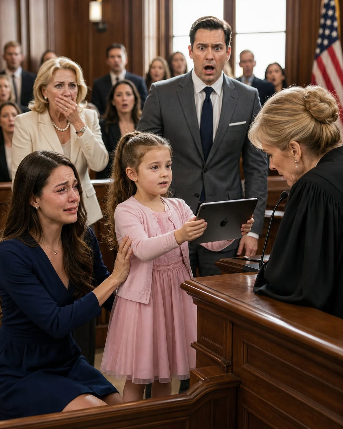 The tablet’s screen flickered, projecting a bright, clear image into the silent courtroom. Julian’s smirk didn't fade immediately; he believed Maya was about to play a pre-recorded statement he had coerced her into making—a carefully rehearsed lie about how I yelled at her or acted erratic.