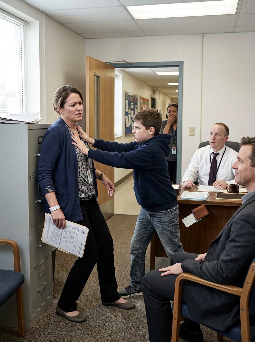 The leather wallet snapped shut with a sound that seemed to echo off the wood-paneled walls of the principal’s office.