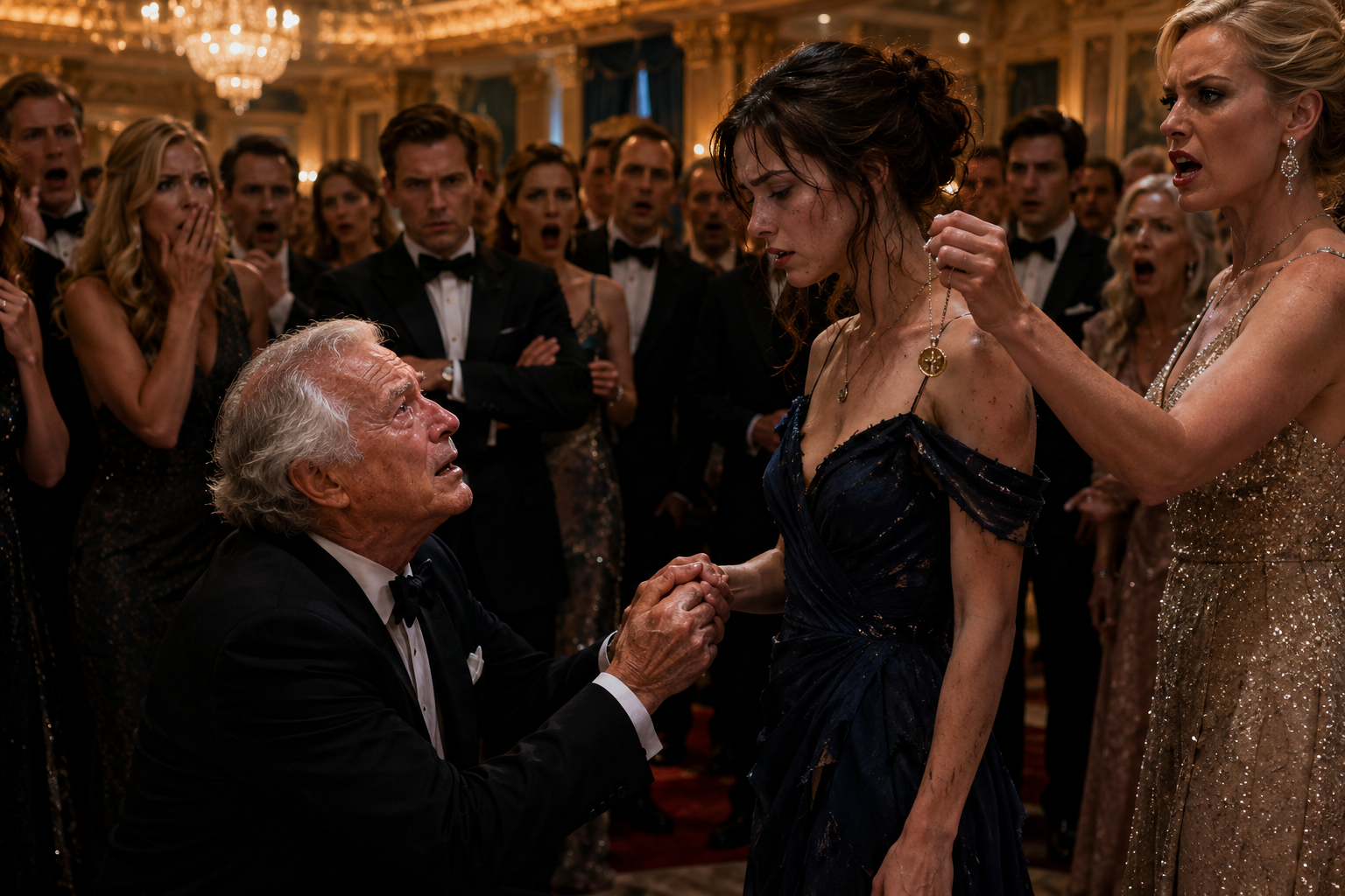 THEY MOCKED THE POOR GIRL AT THE BILLIONAIRES' GALA... UNTIL THE HOST STOOD UP AND CALLED HER "MY DAUGHTER." 😱💎