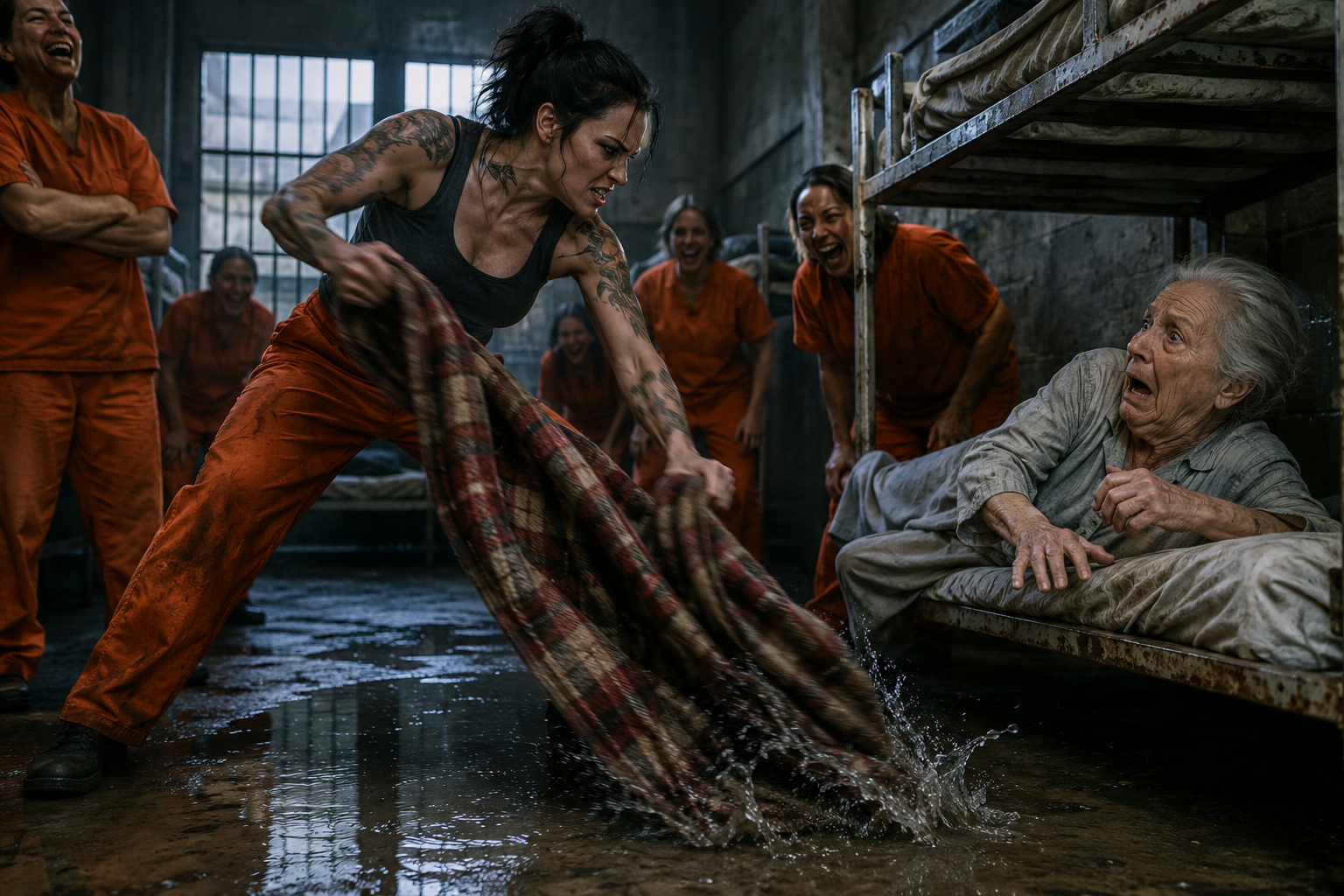 😱 THE MOST FEARED PRISONER THREW AN OLD WOMAN'S BLANKET INTO THE MUD... BUT MINUTES LATER, THE ENTIRE PRISON DROPPED TO THEIR KNEES AFTER LEARNING WHO SHE REALLY WAS