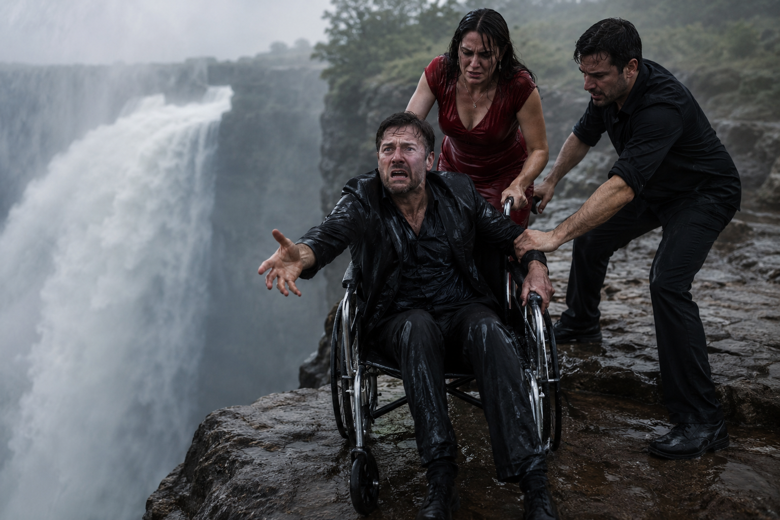 She Pushed Her Disabled Billionaire Husband Off a Cliff for His Fortune… But the Man She Thought Was Dead Was Watching Everything 😱 One betrayal. One impossible survival. One revenge no one saw coming.