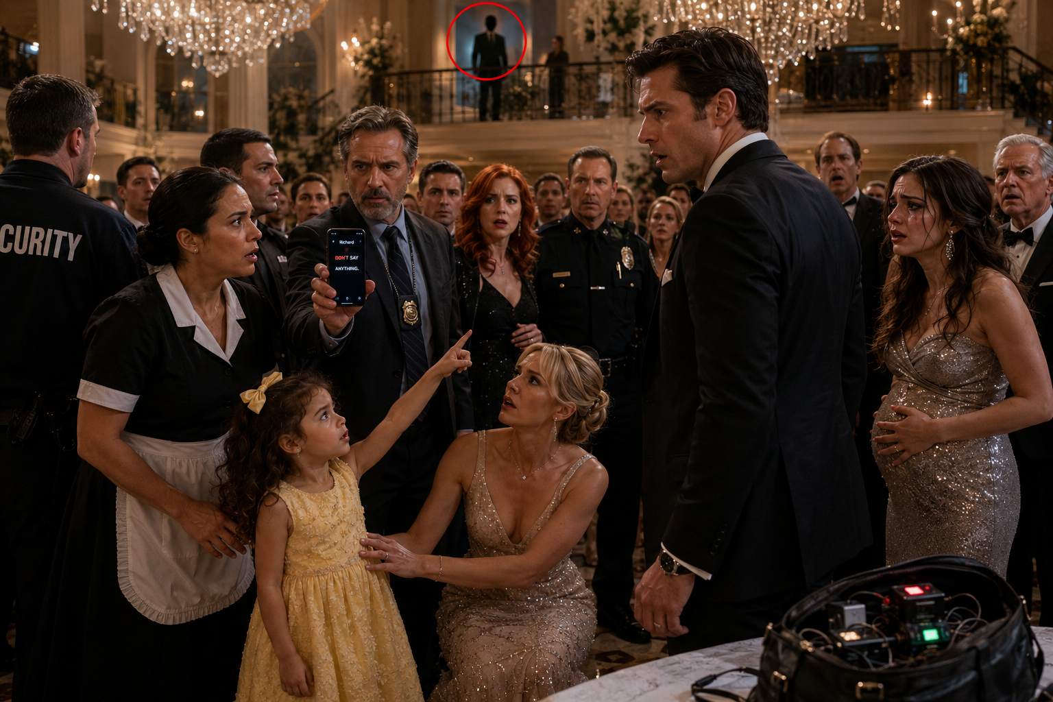 “The Maid’s 3-Year-Old Whispered Six Words… And The Billionaire’s Perfect Engagement Party Exploded Before 500 Guests”