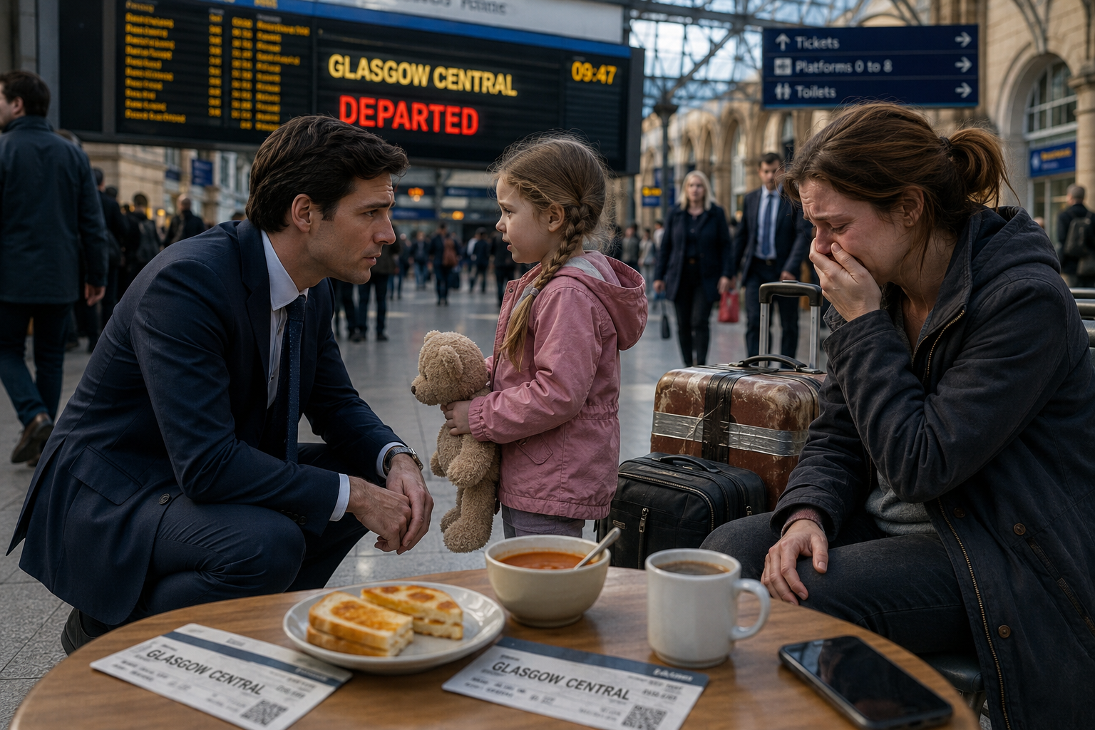 “Sir, My Mommy’s Crying in the Bathroom…” — The CEO Missed a Million-Dollar Train… Then One Tiny Truth About Her Husband Changed Everything