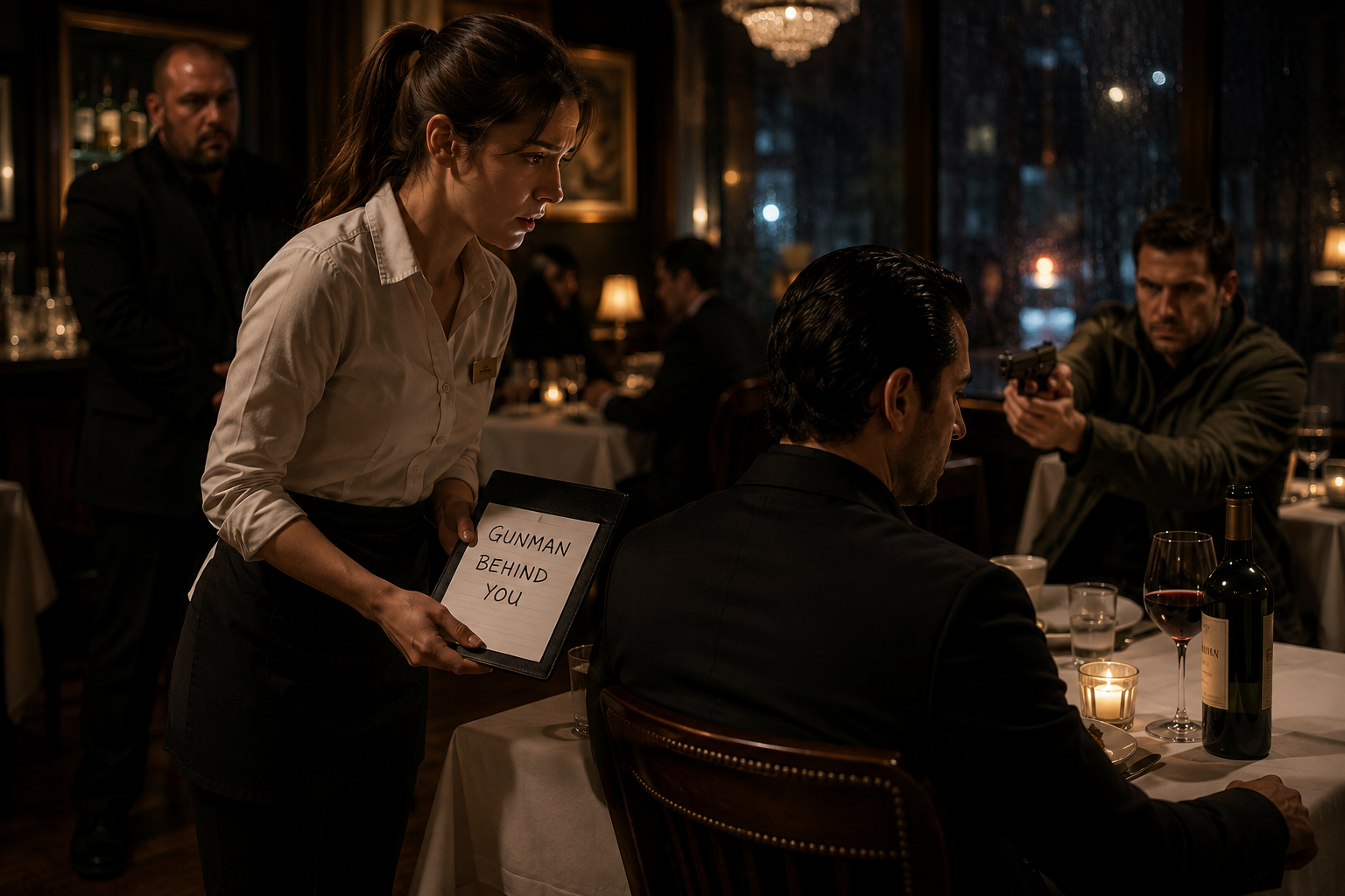 "The Waitress Wrote 'Gunman Behind You' on the Mafia Boss's Check—By Sunrise, She Had Become the Most Protected Woman in Boston"