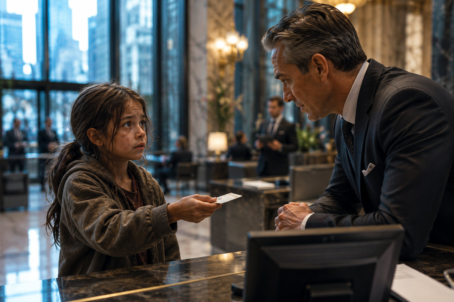 THE HOMELESS GIRL ASKED TO CHECK HER BALANCE—THE BILLIONAIRE LAUGHED... THEN THE ENTIRE BANK WENT INTO LOCKDOWN