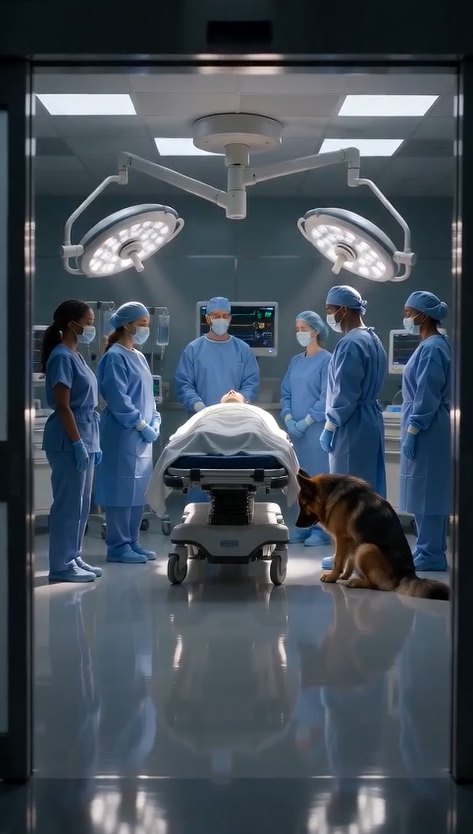 TITLE: “THE DOG REFUSED TO LEAVE THE OPERATING ROOM… THEN THE DOCTORS DISCOVERED THE SHOCKING TRUTH UNDER THE BLANKET”
