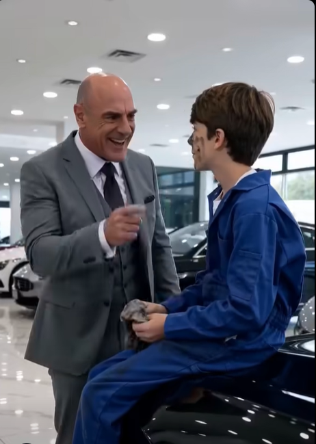 THE CAR DEALER MOCKED THE GREASE-COVERED BOY SITTING ON A $2 MILLION SUPERCAR—THEN THE ENGINE STARTED WITH ONE CLICK