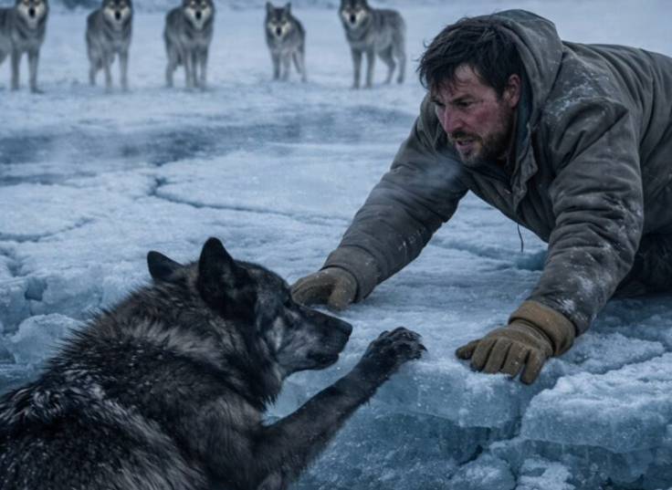 Ranger Ethan Vance sat on his wooden porch, his breath blooming into white clouds against the bite of the sub-zero air. His hands were still numb, wrapped tightly around a mug of bitter black coffee that did nothing to warm the ice settled deep in his chest. Just three hours ago, he had dragged a dying, pregnant she-wolf from the frozen depths of Blackwood Lake.