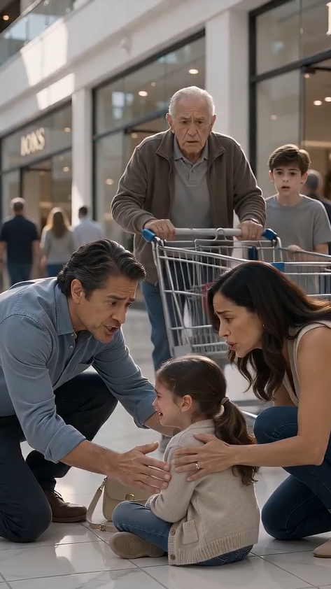 "The Little Girl Whispered Just Three Words in the Middle of the Mall… What the Elderly Man Pulled from His Pocket Seconds Later Left Everyone Frozen."