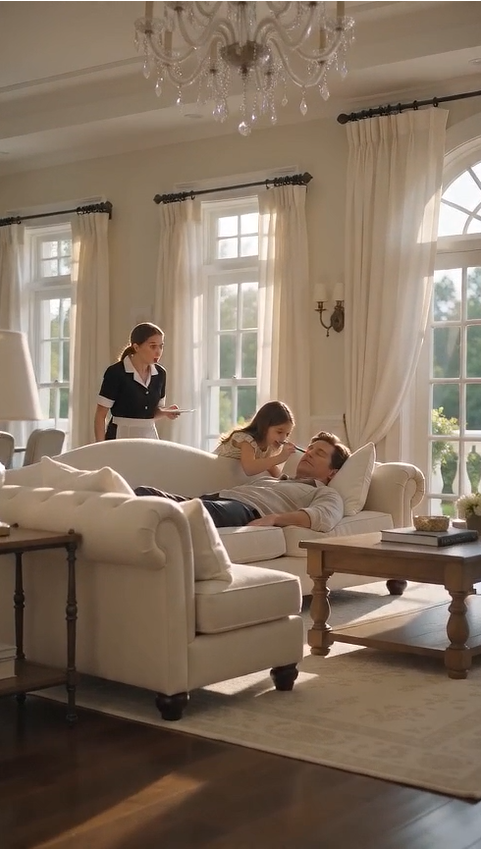 💔 The Billionaire Pretended to Be Asleep to Test His Maid's Little Girl... But What She Painted Exposed the Secret He Had Hidden for Years