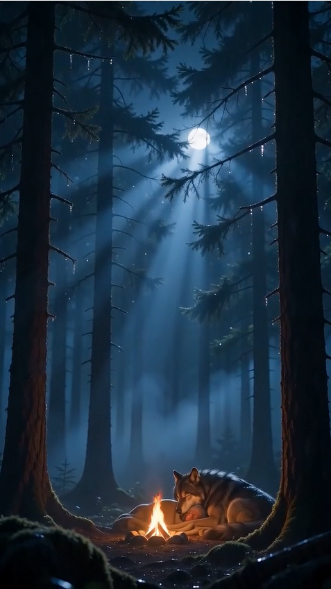 🔥 "The Wolf Refused to Leave the Dying Stranger... What Happened at Sunrise Left the Entire Forest in Tears."