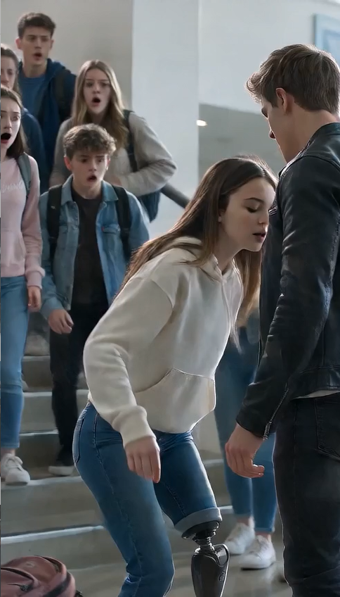 SHE SHOVED THE DISABLED GIRL DOWN THE STAIRS TO HUMILIATE HER... BUT THE LITTLE GIRL'S FINAL WORDS EXPOSED A SECRET THAT LEFT THE ENTIRE SCHOOL IN TEARS
